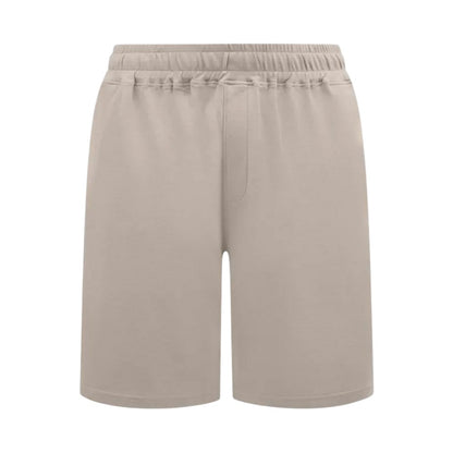 Stone - Front - Duke Mens Mitchell 3 D555 Stretch Plain Elasticated Waist Kingsize Shorts
