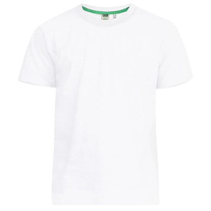 White - Back - Duke Mens Smartly Combed Cotton Kingsize T-Shirt (Pack of 5)
