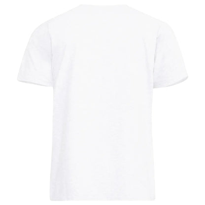 White - Side - Duke Mens Smartly Combed Cotton Kingsize T-Shirt (Pack of 5)