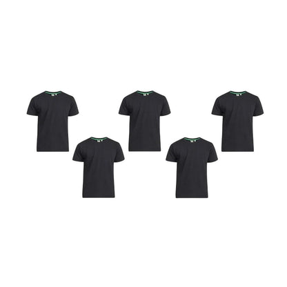 Black - Front - Duke Mens Smartly Combed Cotton Kingsize T-Shirt (Pack of 5)