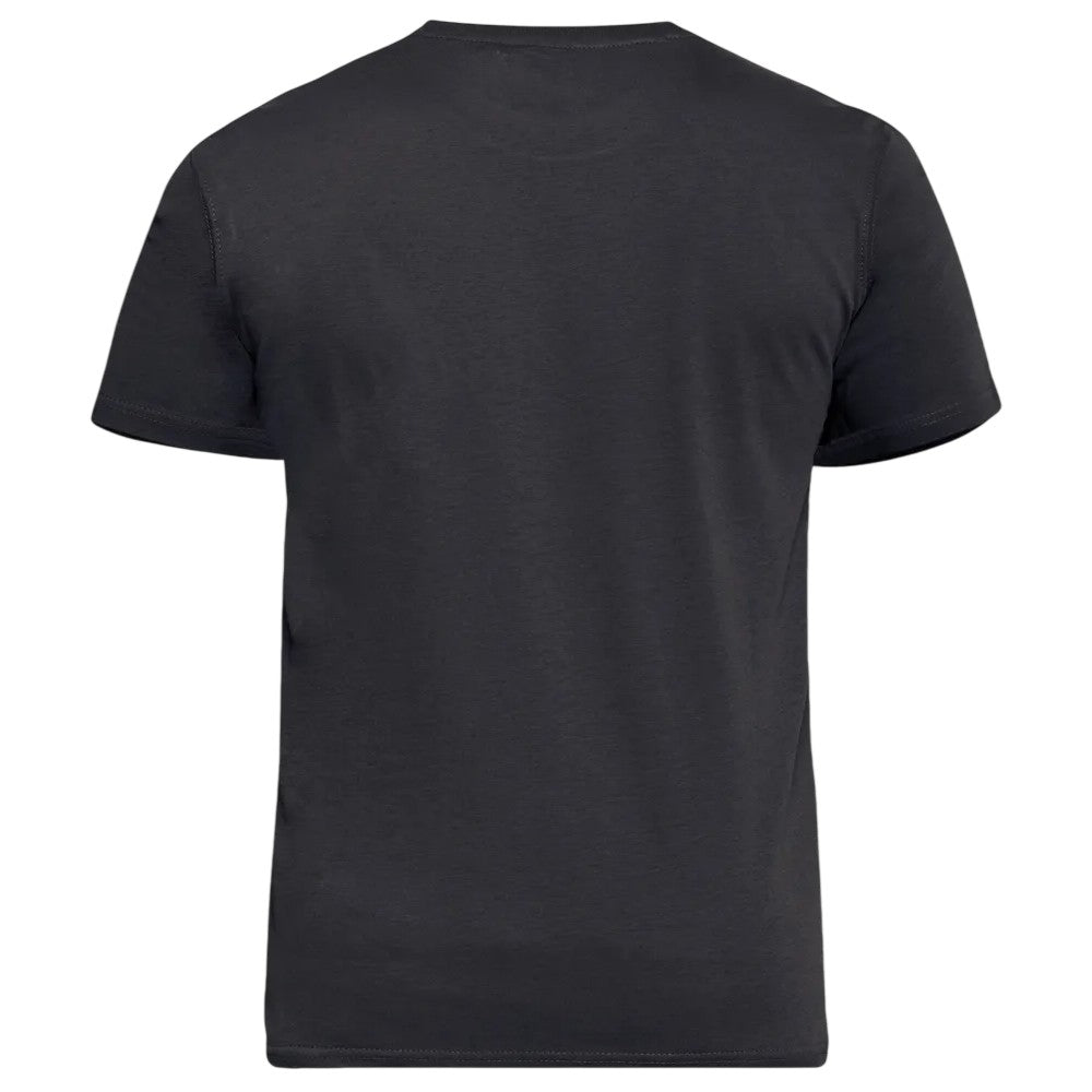 Black - Side - Duke Mens Smartly Combed Cotton Kingsize T-Shirt (Pack of 5)