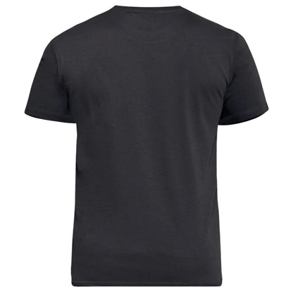 Black - Side - Duke Mens Smartly Combed Cotton Kingsize T-Shirt (Pack of 5)