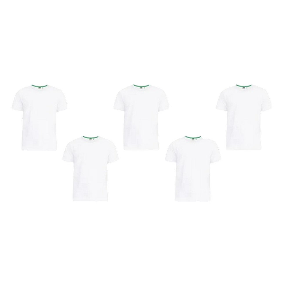 White - Front - Duke Mens Smartly Combed Cotton Kingsize T-Shirt (Pack of 5)