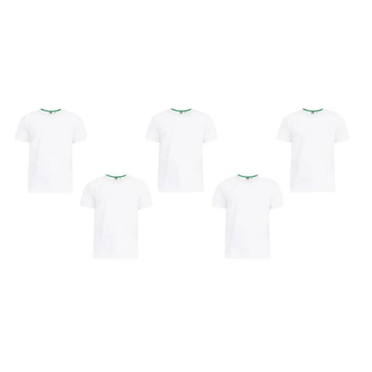 White - Front - Duke Mens Smartly Combed Cotton Kingsize T-Shirt (Pack of 5)