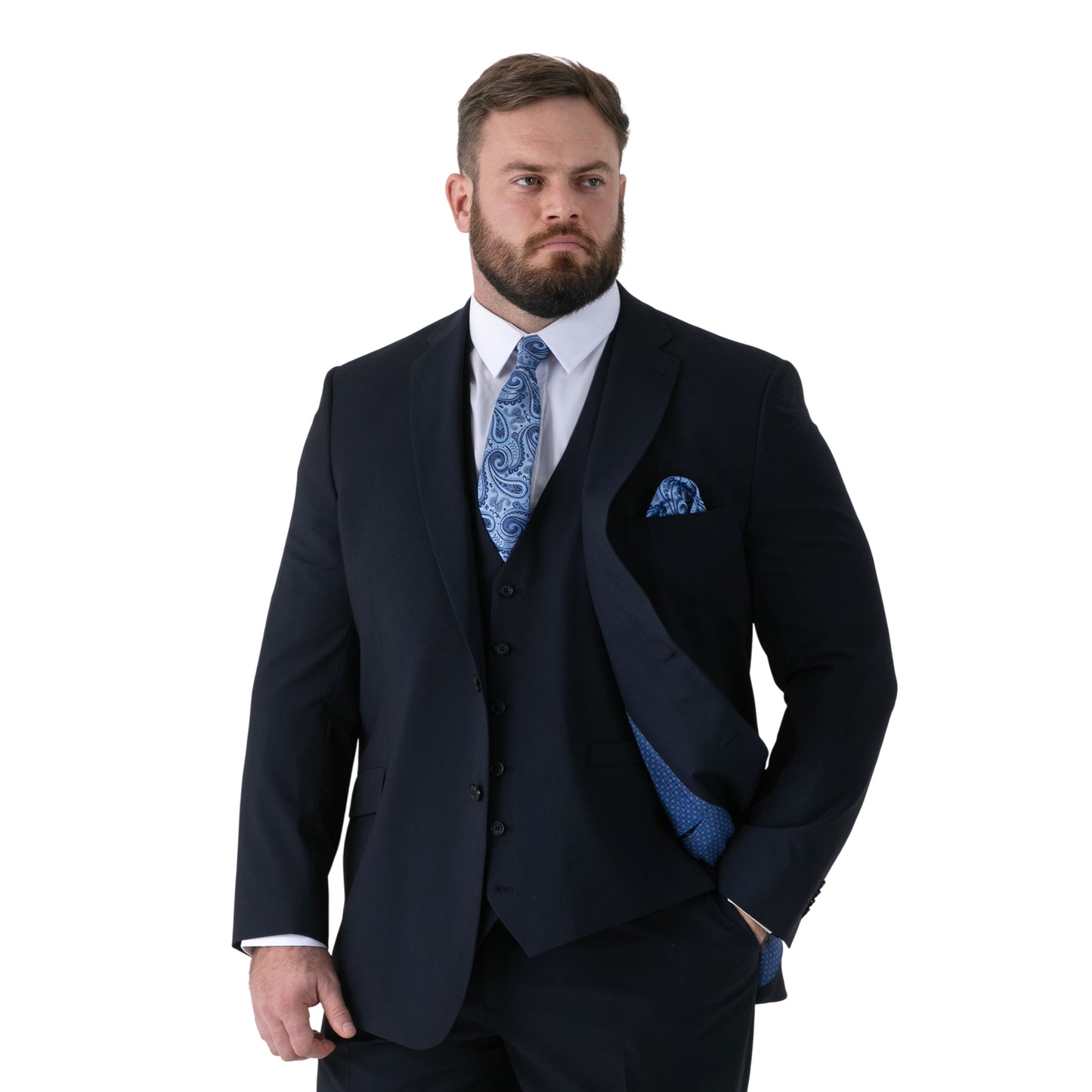 Navy - Lifestyle - Duke Mens D555 Ted 4 Way Stretch Suit Jacket