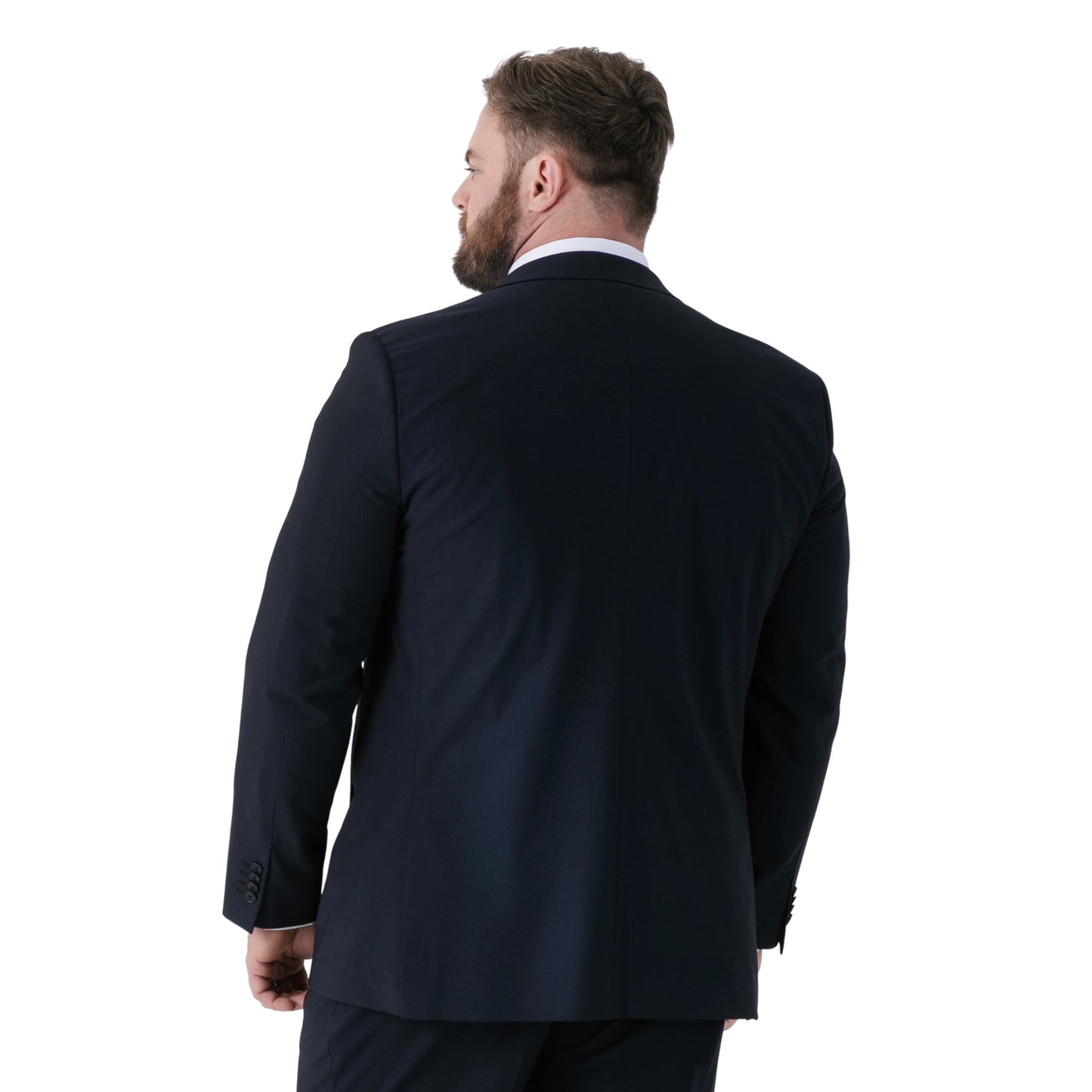 Navy - Pack Shot - Duke Mens D555 Ted 4 Way Stretch Suit Jacket