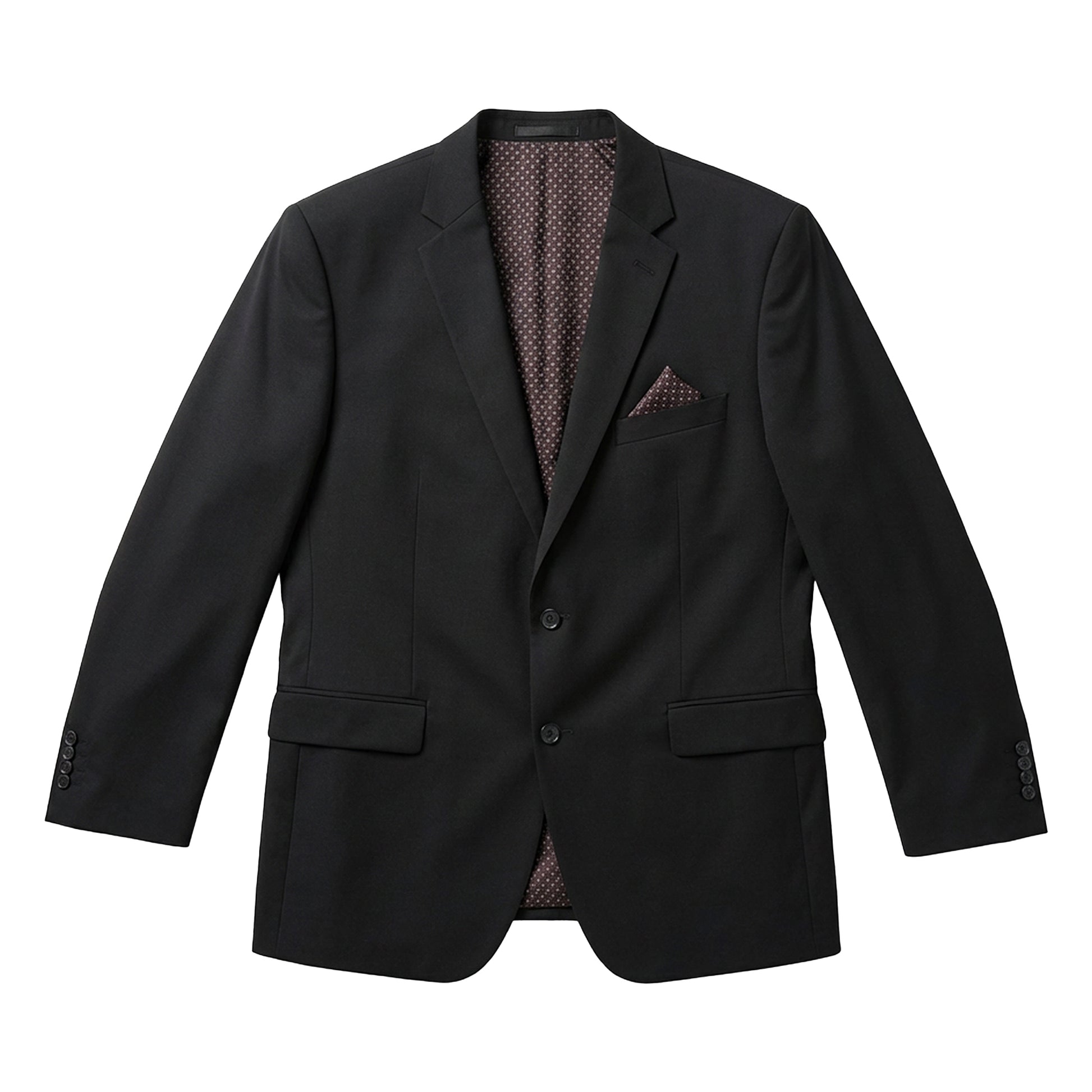 Black - Side - Duke Mens D555 Ted 4 Way Stretch Suit Jacket