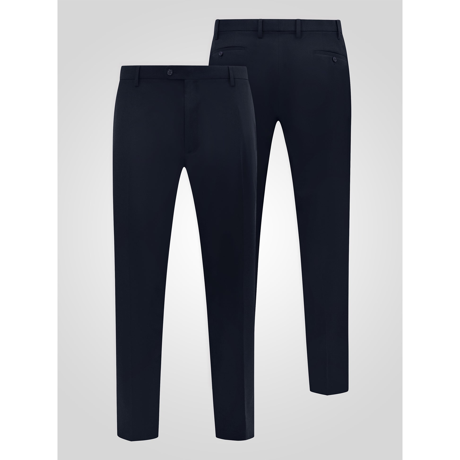 Navy - Pack Shot - Duke Mens D555 Ted 4 Way Stretch Classic Trousers