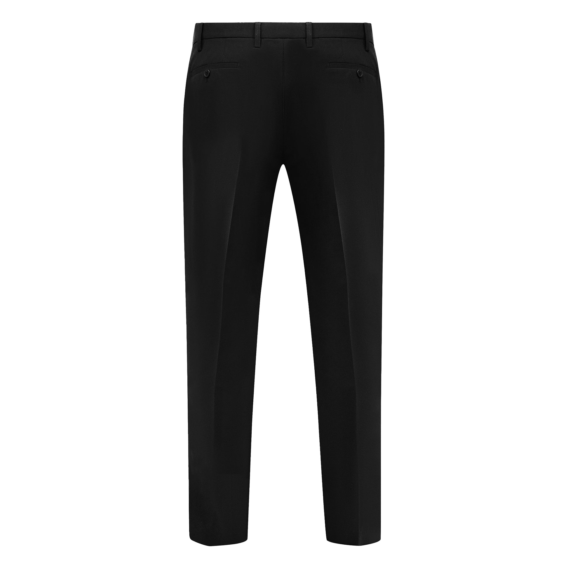 Black - Back - Duke Mens D555 Ted 4 Way Stretch Classic Trousers