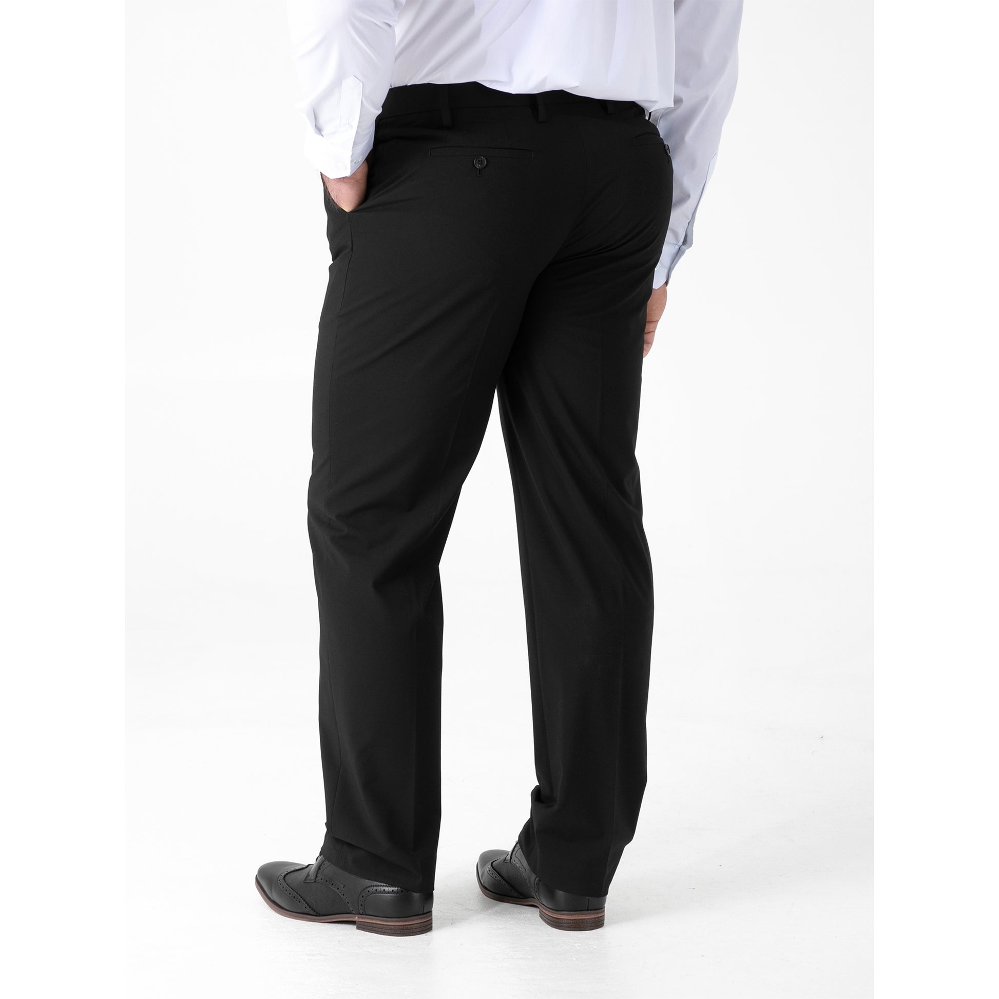 Black - Lifestyle - Duke Mens D555 Ted 4 Way Stretch Classic Trousers