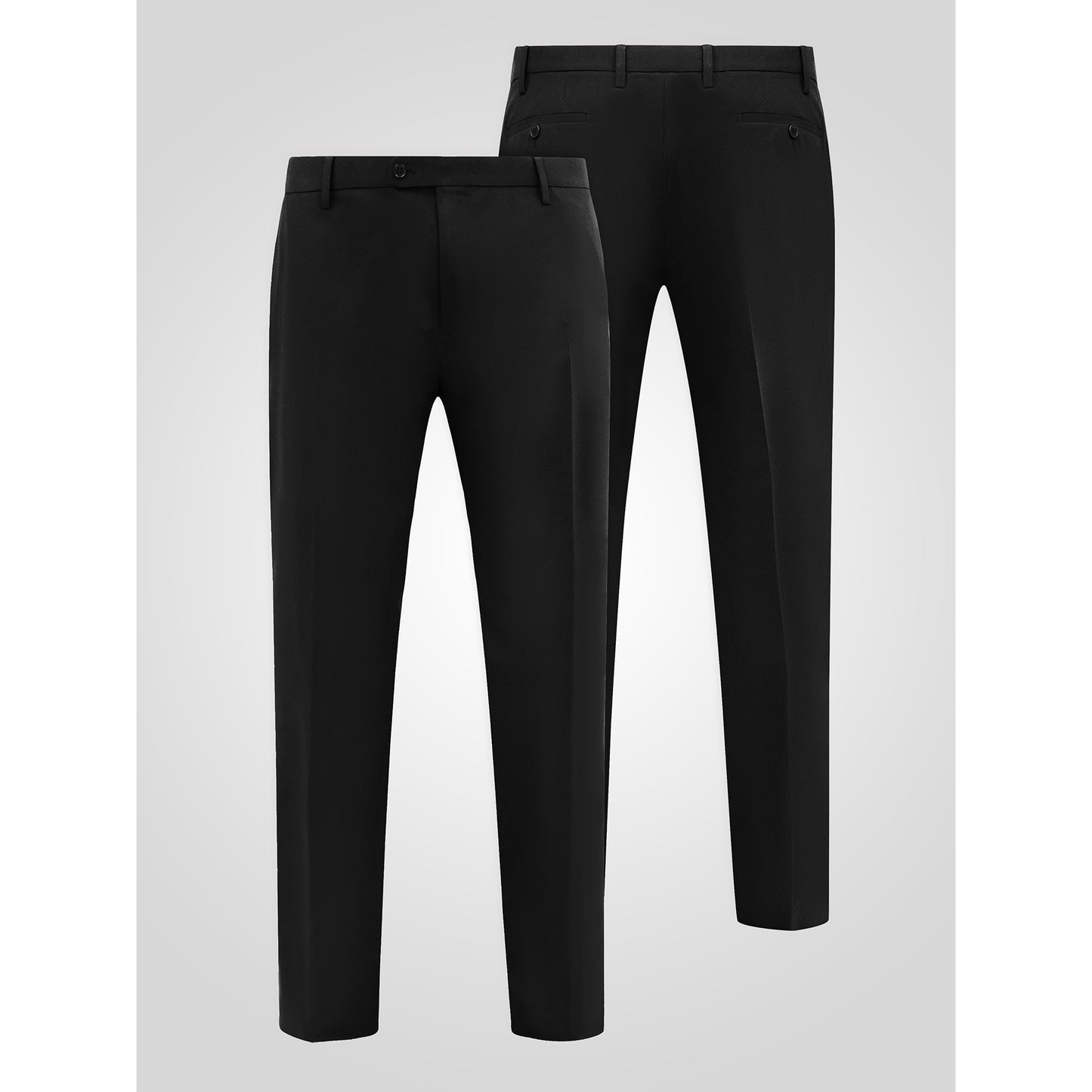 Black - Pack Shot - Duke Mens D555 Ted 4 Way Stretch Classic Trousers
