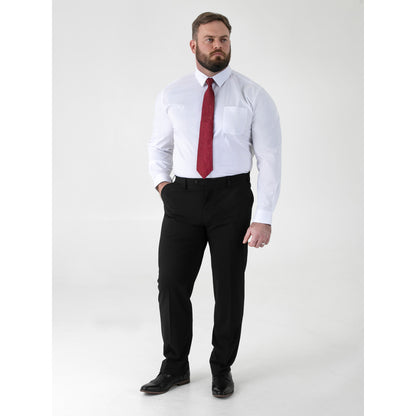 Black - Close up - Duke Mens D555 Ted 4 Way Stretch Classic Trousers