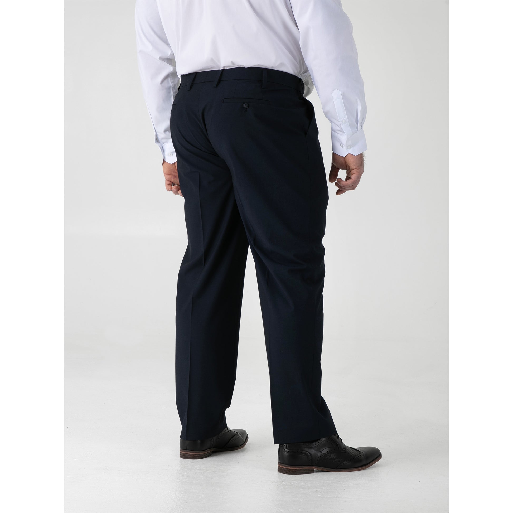 Navy - Lifestyle - Duke Mens D555 Ted 4 Way Stretch Classic Trousers