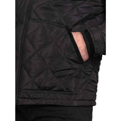 Black - Lifestyle - Duke Mens Landon D555 Quilted Corduroy Collar Kingsize Jacket