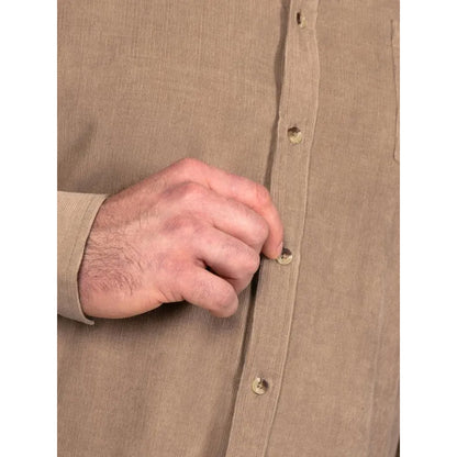 Tan - Lifestyle - Duke Mens Carey D555 Corduroy Kingsize Shirt