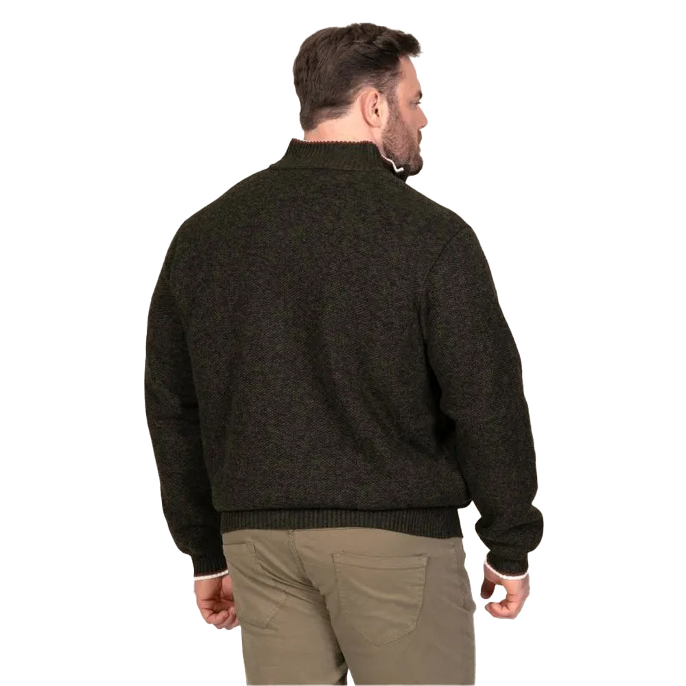 Khaki Brown-Black Marl - Back - Duke Mens Cesar 2 D555 Kingsize Jacket