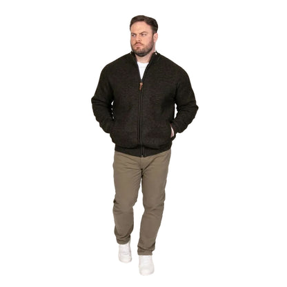 Khaki Brown-Black Marl - Close up - Duke Mens Cesar 2 D555 Kingsize Jacket
