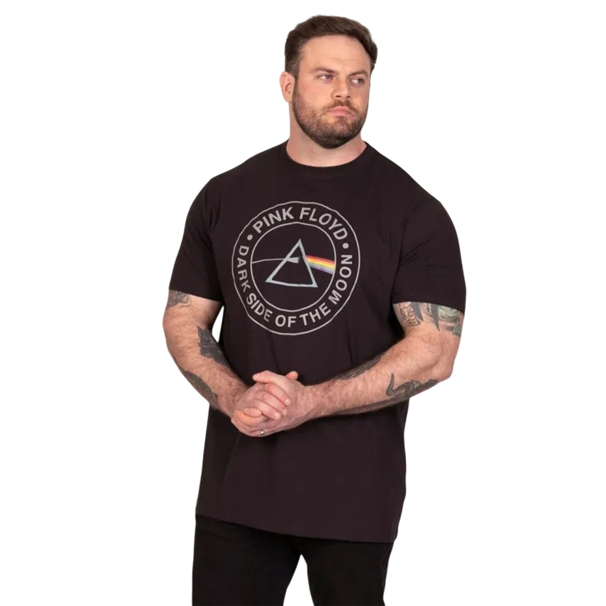 Washed Black - Side - Duke Mens Dark Side Of The Moon Darius D555 Pink Floyd Kingsize T-Shirt