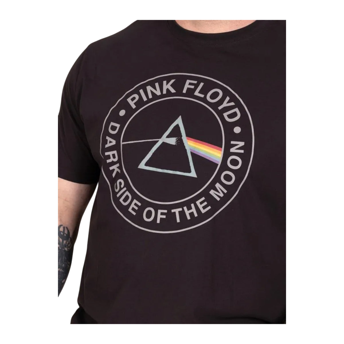 Washed Black - Pack Shot - Duke Mens Dark Side Of The Moon Darius D555 Pink Floyd Kingsize T-Shirt