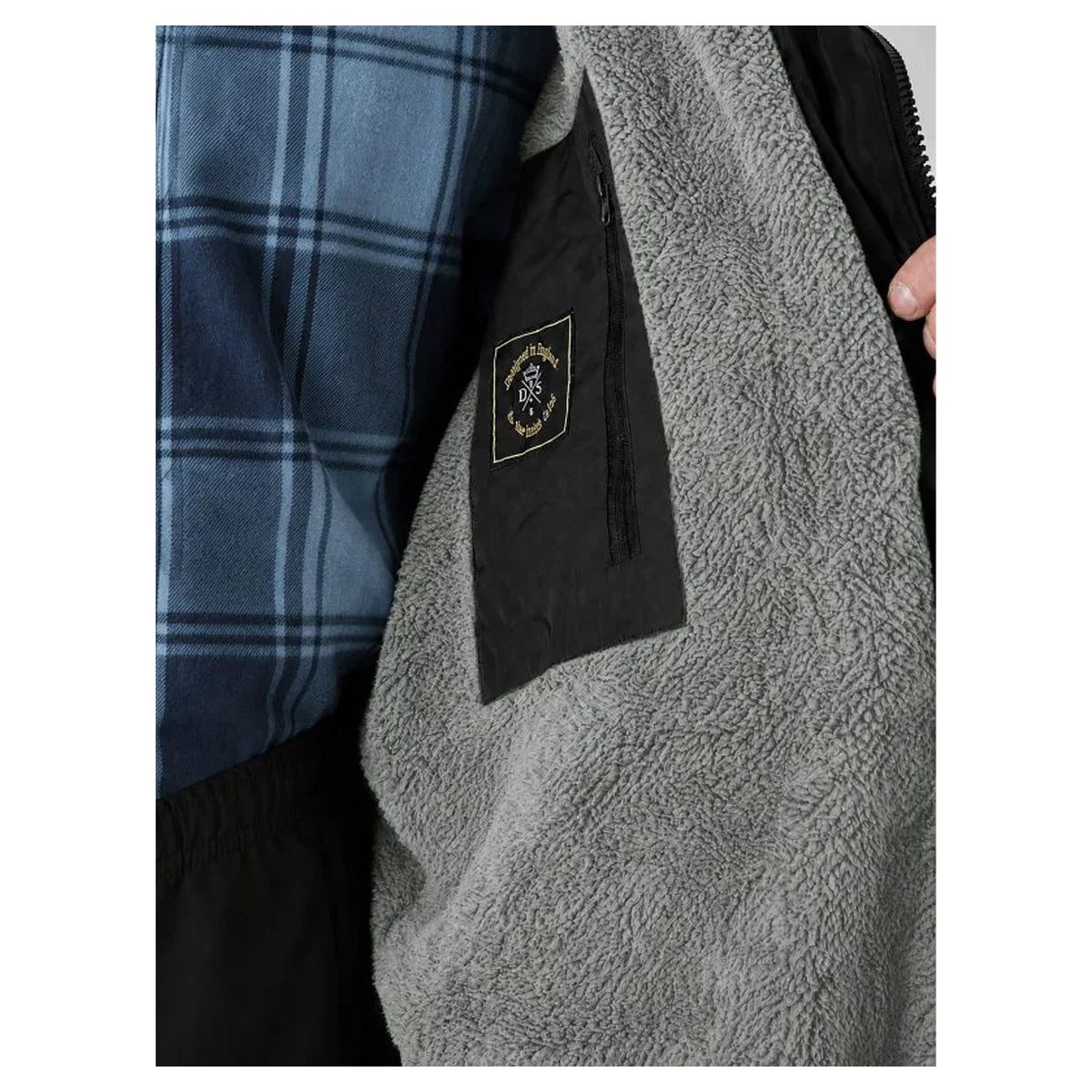 Black - Lifestyle - Duke Mens Webber D555 Sherpa Lined Changing Robe
