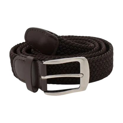 Brown - Front - Duke Unisex Adult Malcolm D555 Braided Stretch Belt