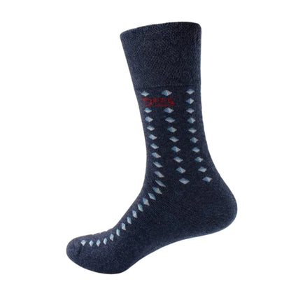 Navy-Denim - Side - Duke Mens Harold 3 D555 Extra Wide Socks (Pack of 3)