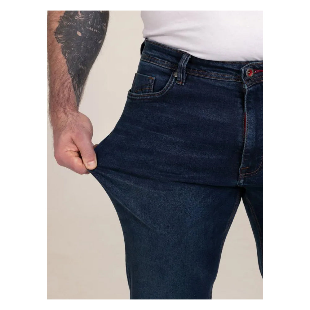 Blue - Pack Shot - Duke Mens Foster D555 Stone Wash Straight Jeans