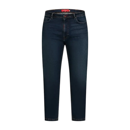 Blue - Front - Duke Mens Foster D555 Stone Wash Straight Jeans