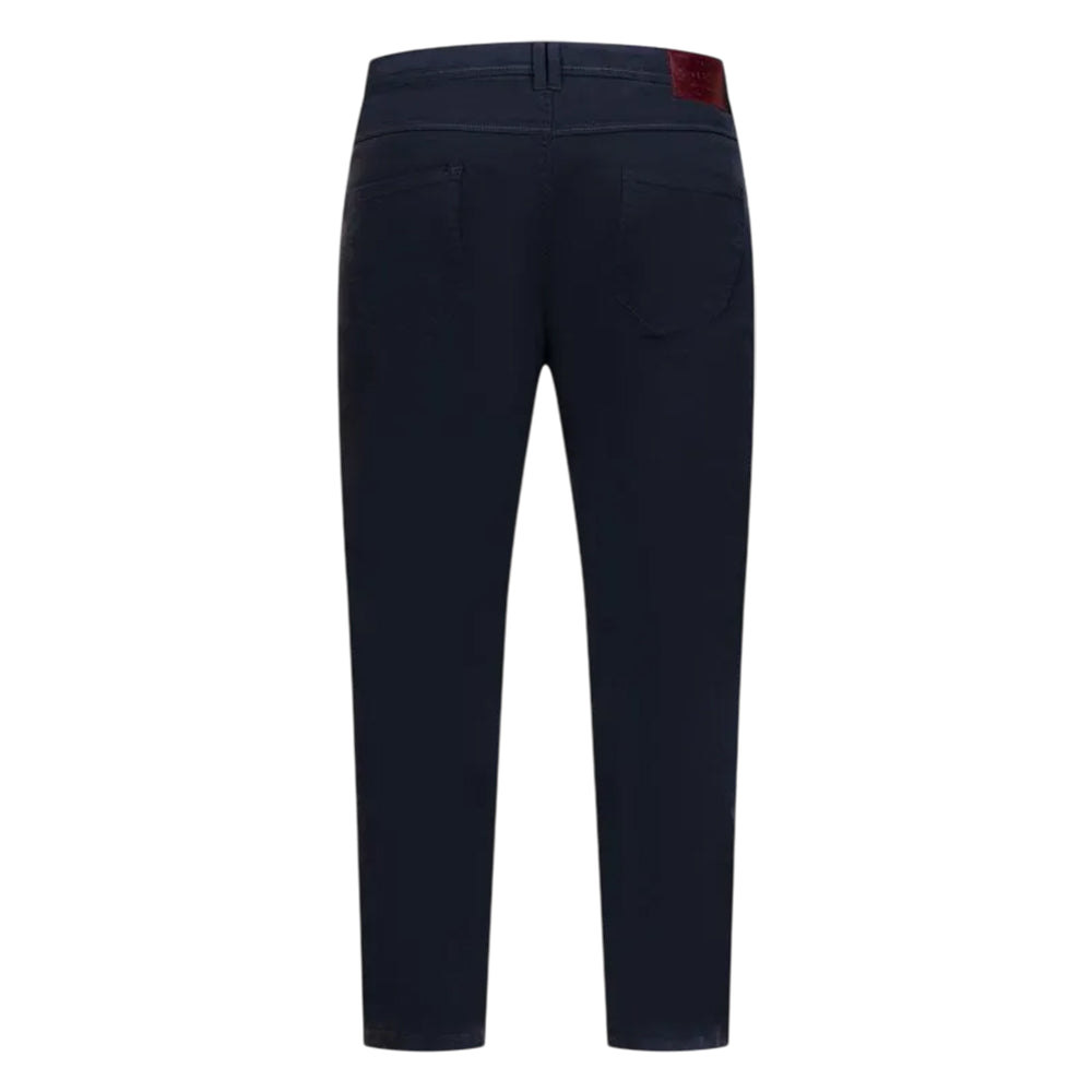 Navy - Back - Duke Mens Kelvin D555 Stretch Tapered Chinos