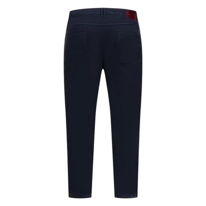Navy - Back - Duke Mens Kelvin D555 Stretch Tapered Chinos