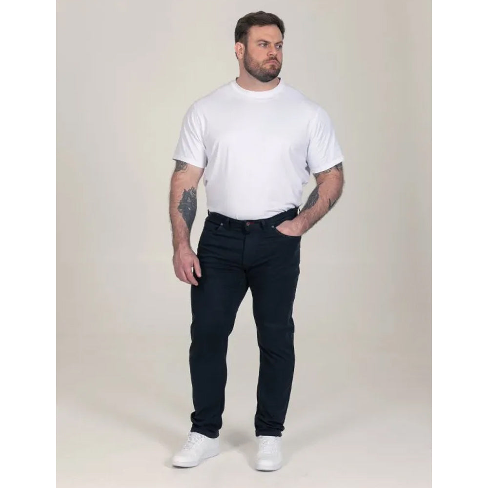 Navy - Pack Shot - Duke Mens Kelvin D555 Stretch Tapered Chinos