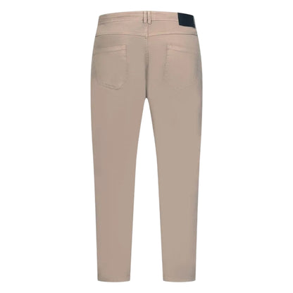 Stone - Back - Duke Mens Kelvin D555 Stretch Tapered Chinos