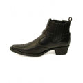 Black - Back - US Brass Mens Eastwood Cowboy Ankle Boots