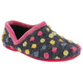 Fuchsia-Multi - Front - Sleepers Womens-Ladies Jade Dotted Full Slippers