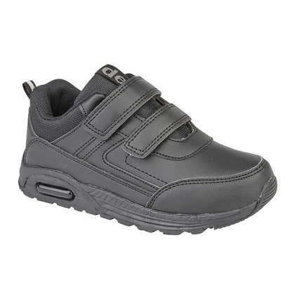 Black - Front - Dek Boys Felix Touch Fastening Trainers