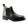 Black - Back - Roamers Mens Leather Quarter Lining Gusset Dealer Boots