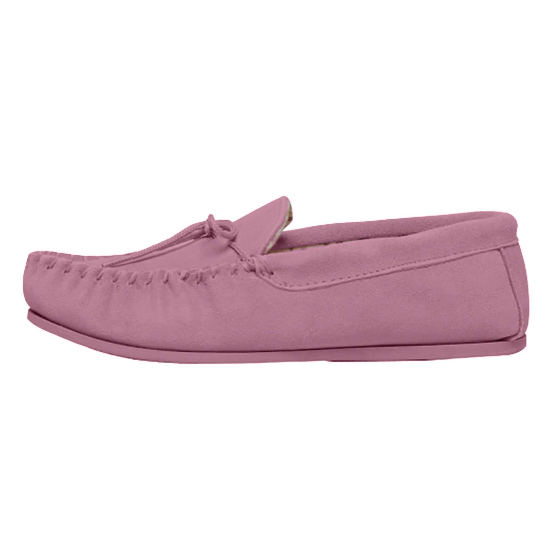 Pink - Back - Mokkers Womens-Ladies Lily Slip On Slippers
