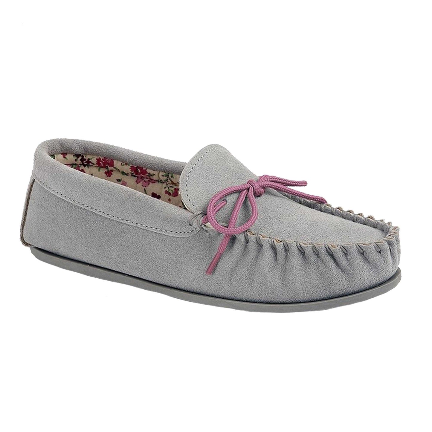 Grey - Front - Mokkers Womens-Ladies Lily Slip On Slippers