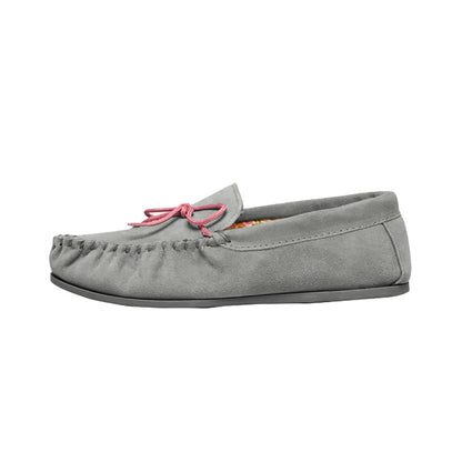 Grey - Back - Mokkers Womens-Ladies Lily Slip On Slippers