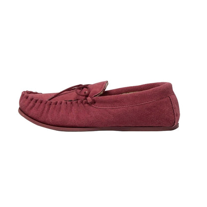 Crimson Red - Back - Mokkers Womens-Ladies Lily Slip On Slippers