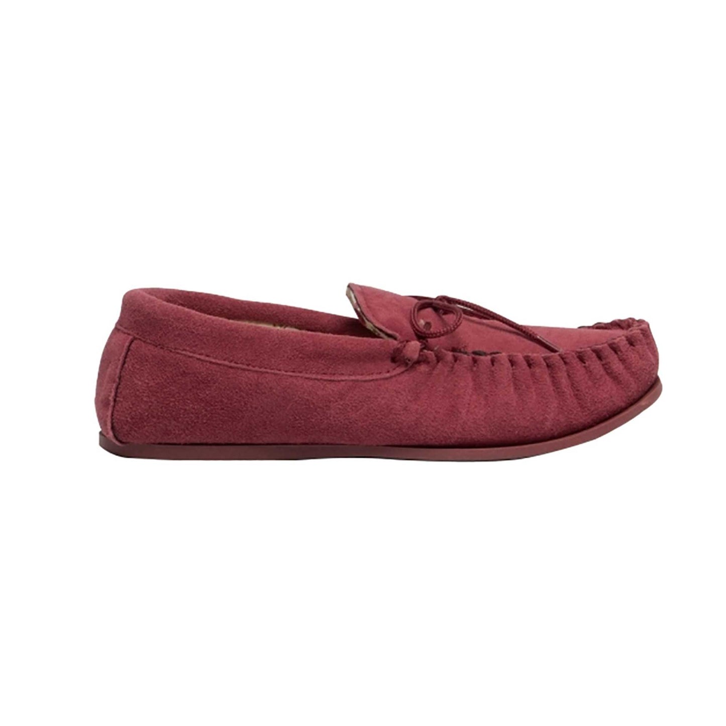 Crimson Red - Side - Mokkers Womens-Ladies Lily Slip On Slippers