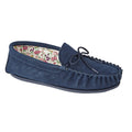Navy - Front - Mokkers Womens-Ladies Lily Slip On Slippers