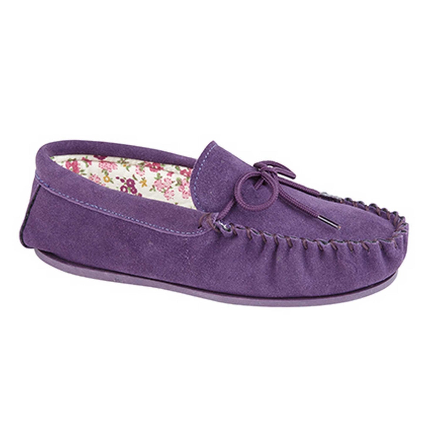 Purple - Front - Mokkers Womens-Ladies Lily Slip On Slippers