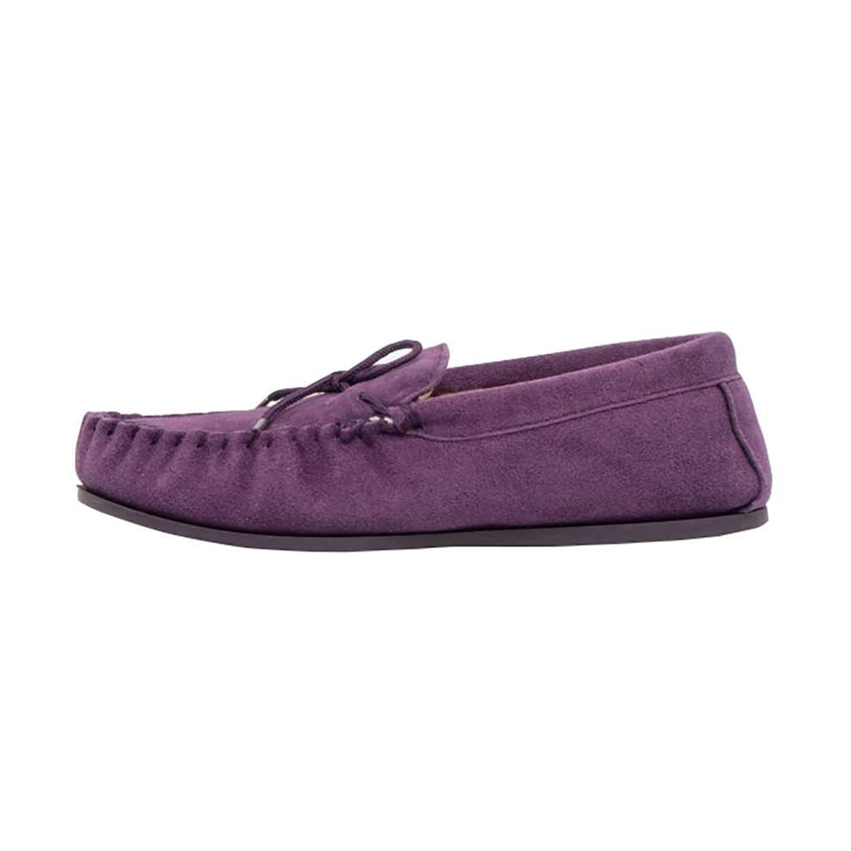 Purple - Back - Mokkers Womens-Ladies Lily Slip On Slippers