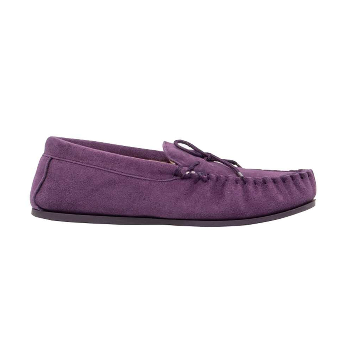 Purple - Side - Mokkers Womens-Ladies Lily Slip On Slippers