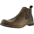 Brown - Side - Woodland Mens Leather Dealer-Chelsea Boot