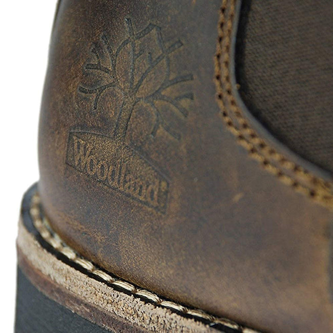 Brown - Pack Shot - Woodland Mens Leather Dealer-Chelsea Boot