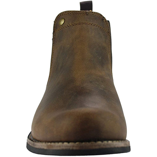 Brown - Front - Woodland Mens Leather Dealer-Chelsea Boot