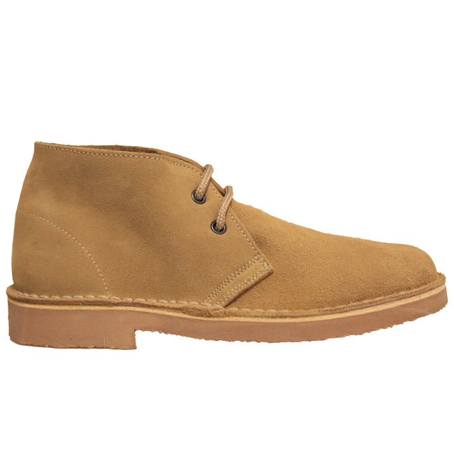 Sand - Side - Roamers Mens Real Suede Unlined Desert Boots