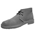 Grey - Back - Roamers Mens Real Suede Unlined Desert Boots